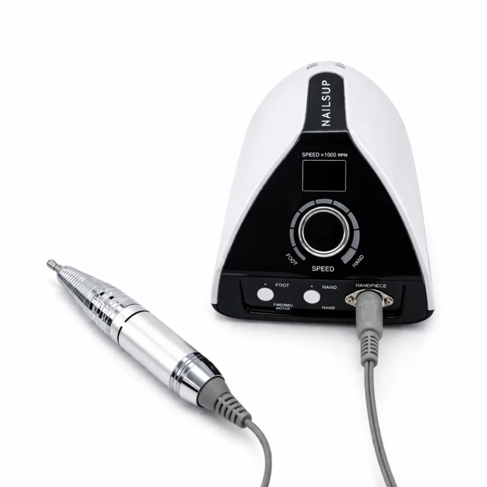 Freza NAILSUP ZS-711 albă, cu unitate centrală și piesă de mână